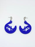 Pendientes argollas canarias azules