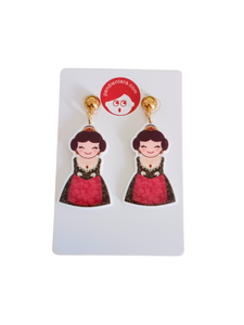 Pendientes Kokeshi Fallera