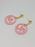 Pendientes argollas canarias rosas