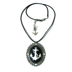 Anchor cameo pendant 