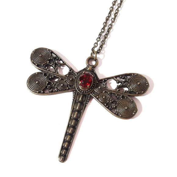 Art Nouveau Dragonfly Pendant