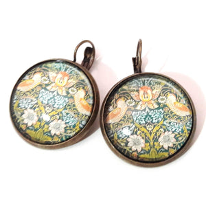 Pendientes Strawberry thief de William Morris
