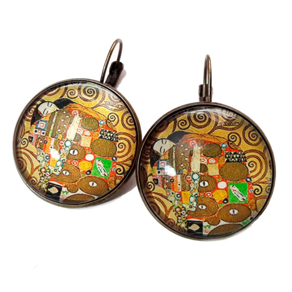 Klimt's hug earrings