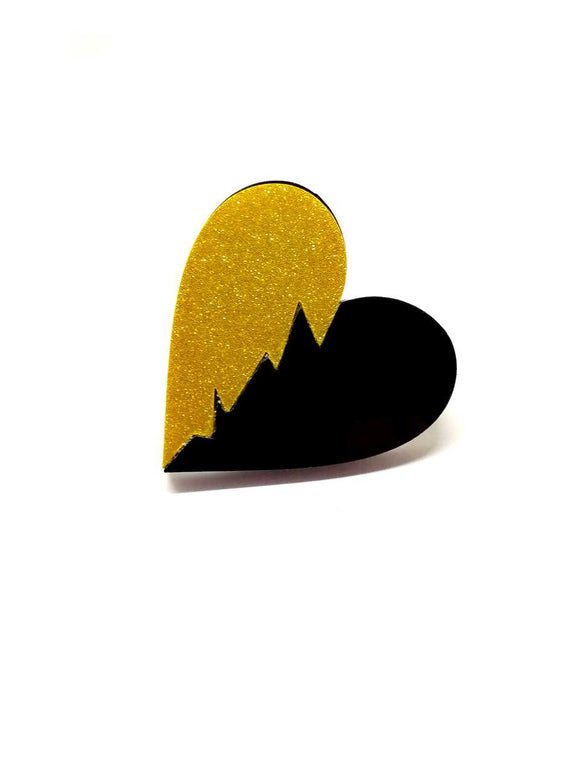 Black-gold Heart Ring