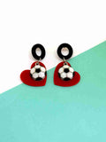 Pendientes Corazón balón de fútbol