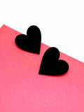 Pendientes Corazones negros