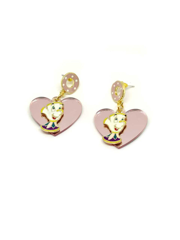 Heart Chip Earrings