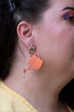 Watering can earrings in copper tone