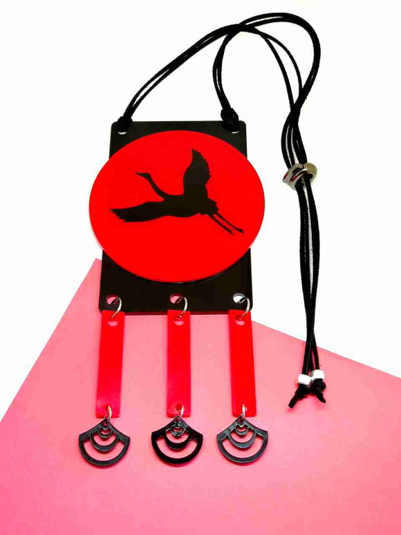 Japan Crane Necklace