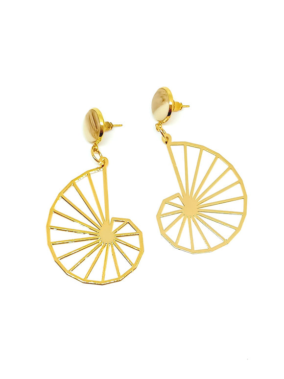 Gold Nautilus earrings