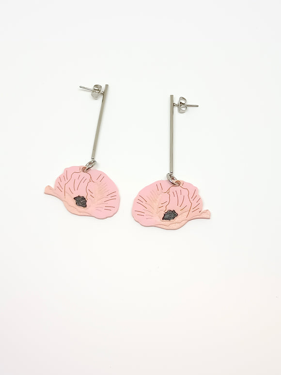 Pink Poppies Earrings