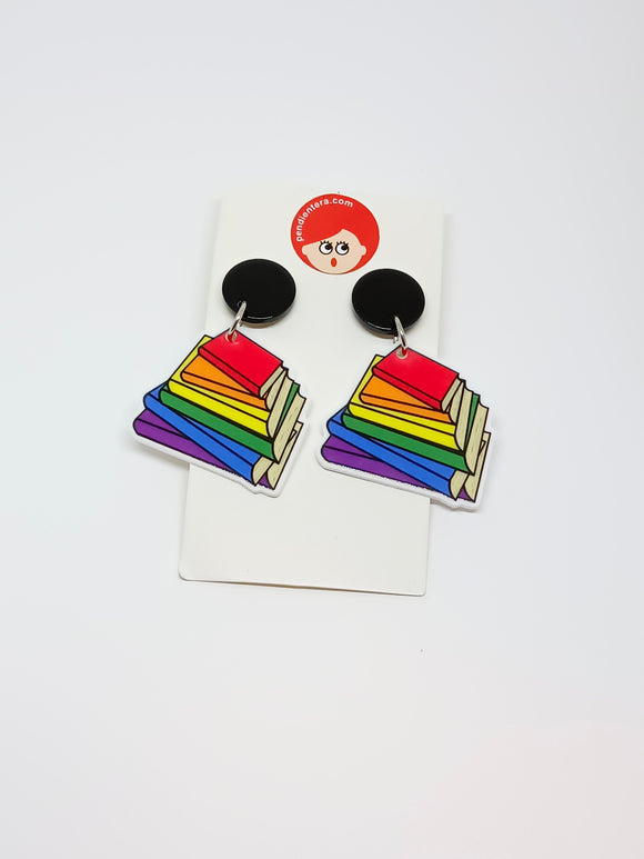 Rainbow Books Earrings