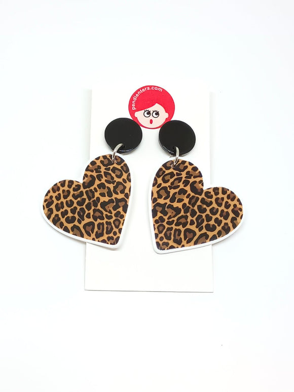 Leopard Hearts Earrings