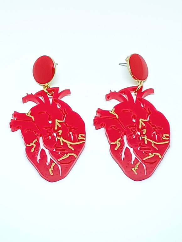 Meraki Anatomical Heart Earrings 