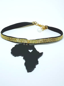 Africa choker pendant