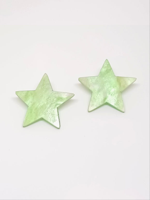 Pendientes Estrellas verdes