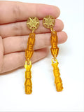 Pendientes New Year espejo dorado