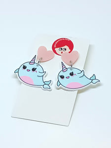 Kawaii Narwhal Earrings