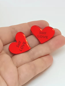 Pendientes Corazones Self love