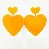 Pendientes Corazones ocres