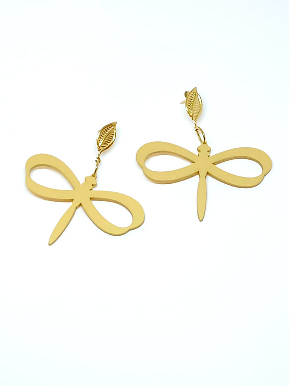 Golden Dragonflies Earrings