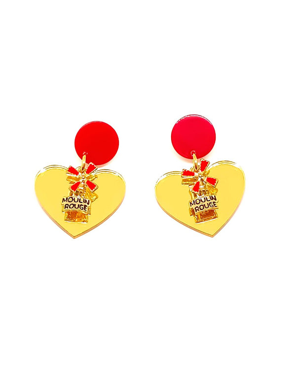 Moulin Rouge Heart Earrings