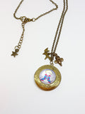 Kokeshi Little Prince locket necklace