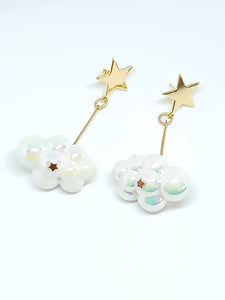 Clouds and stars earrings