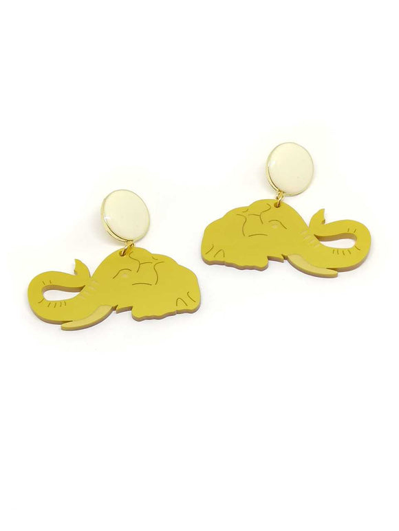 Golden Elephant Earrings 