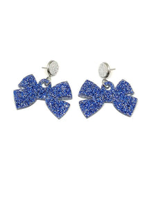 Blue Bows Earrings 