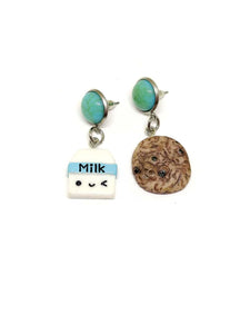 Milk and cookie earrings 
