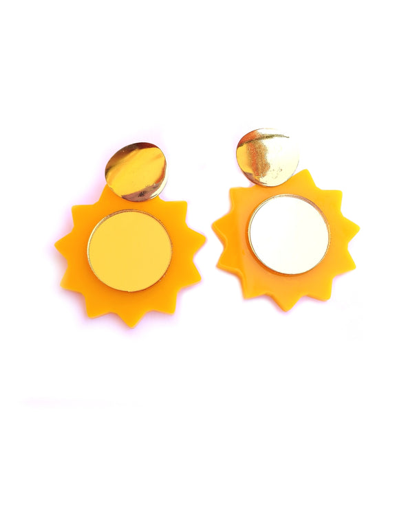 Yellow Sun Earrings 