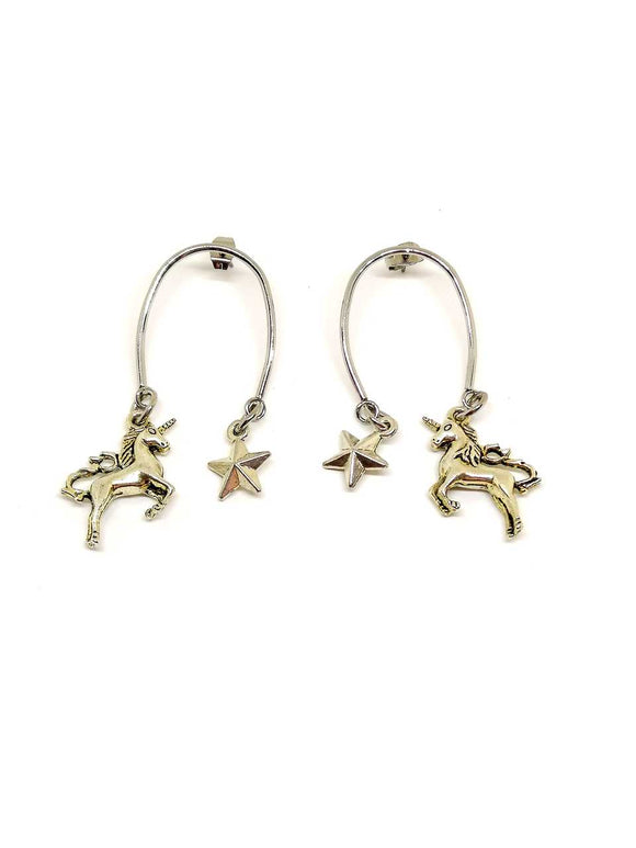 Unicorns and stars earrings 