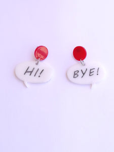 Snack earrings Hi! Bye!