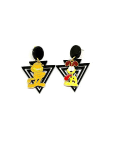 Garfield and Odie triangle earrings 