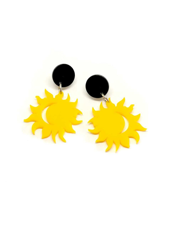 Yellow Sun Earrings 
