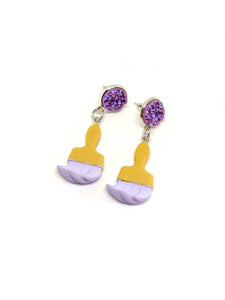 Lilac Brushes Earrings