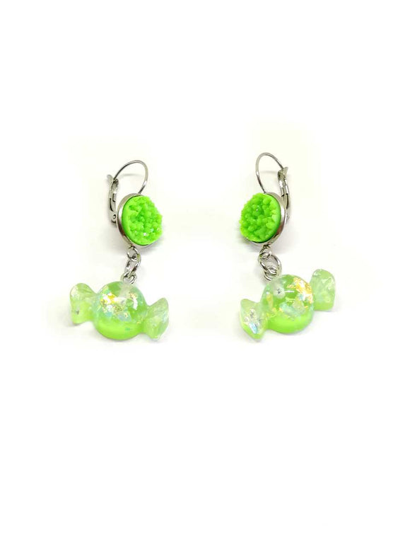 Green Candy Earrings