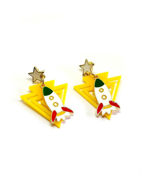Rockets and triangles earrings