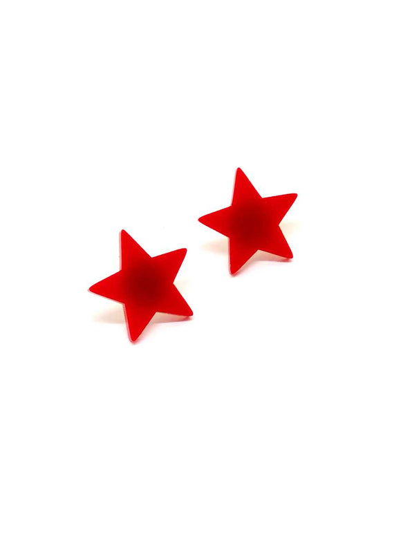 Red Stars Earrings