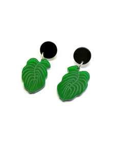 Green Leaves Earrings 