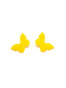 Yellow butterflies earrings