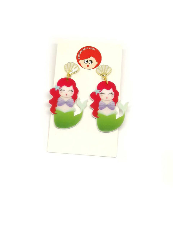 Kokeshi Little Mermaid Earrings